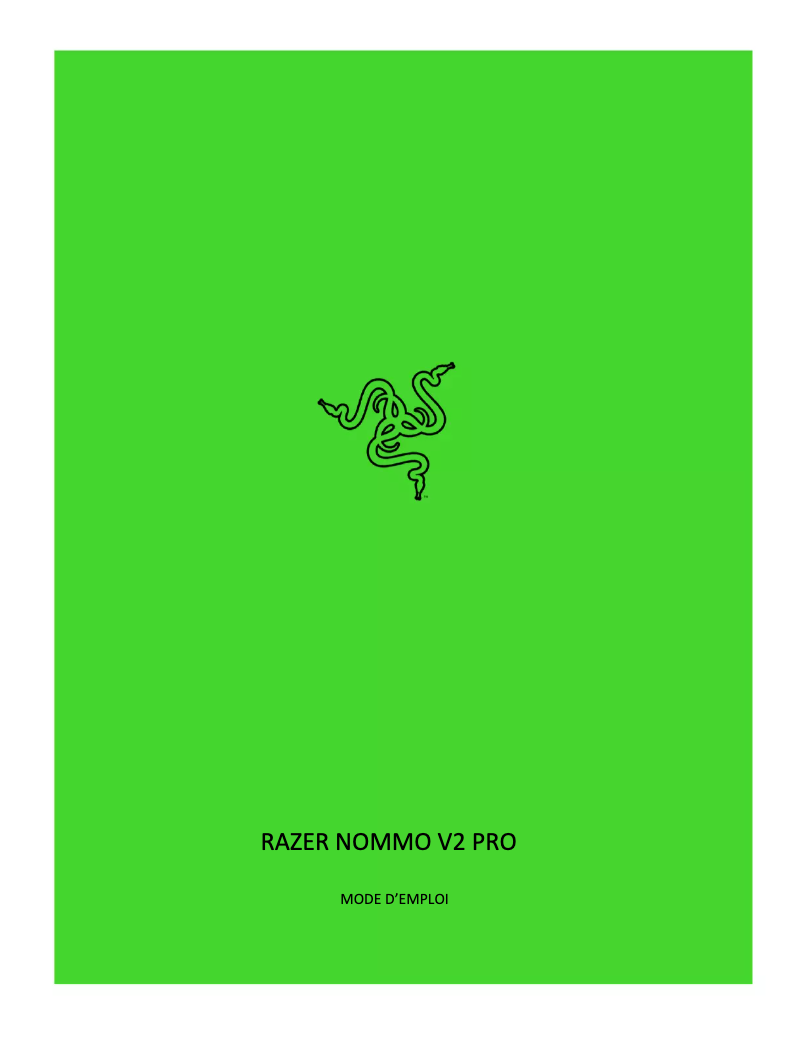 Page 1 de la notice Manuel utilisateur Razer Nommo V2 Pro