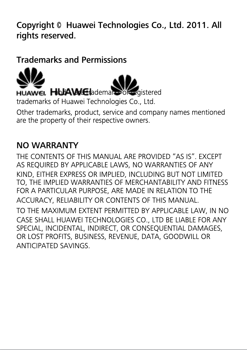 Page 1 de la notice Manuel utilisateur Huawei G7300