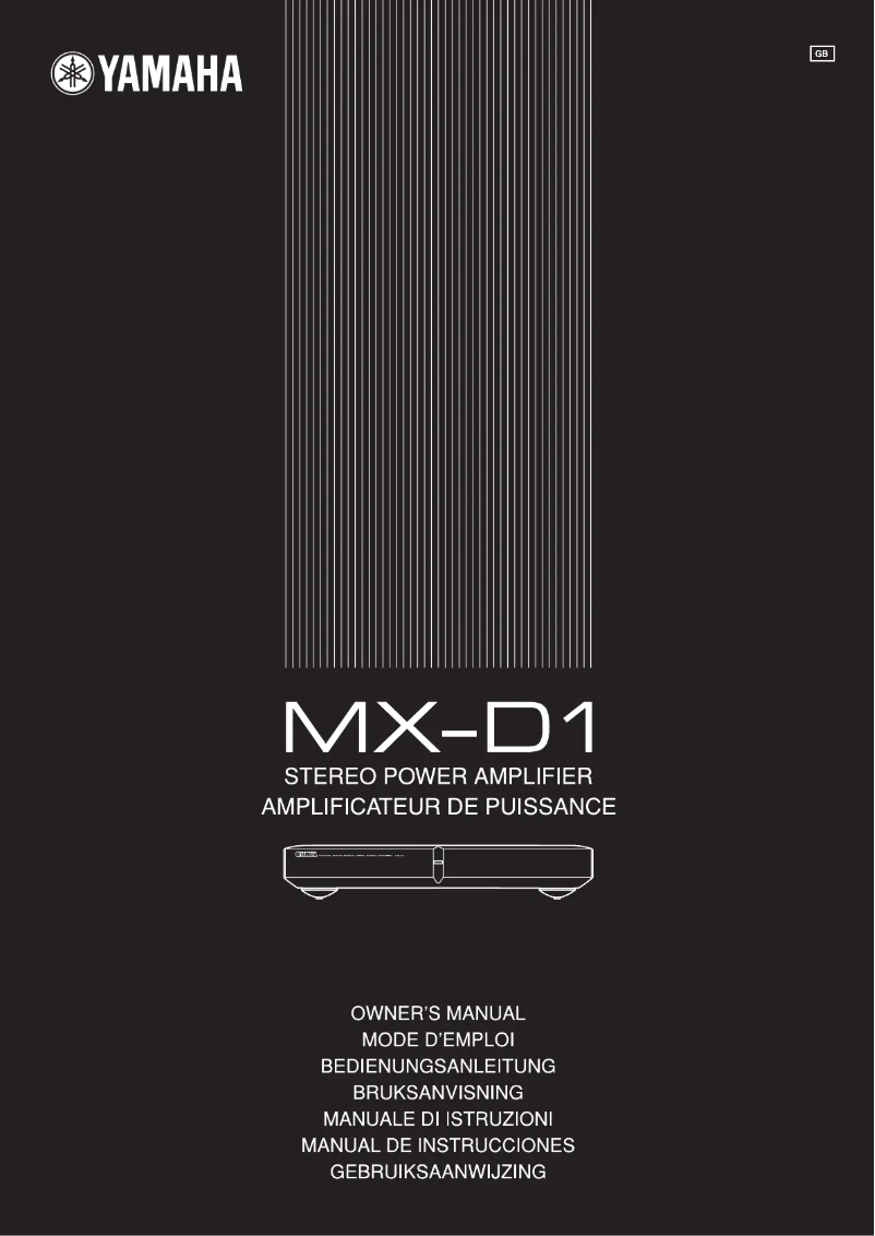 Page 1 de la notice Manuel utilisateur Yamaha MX-D1