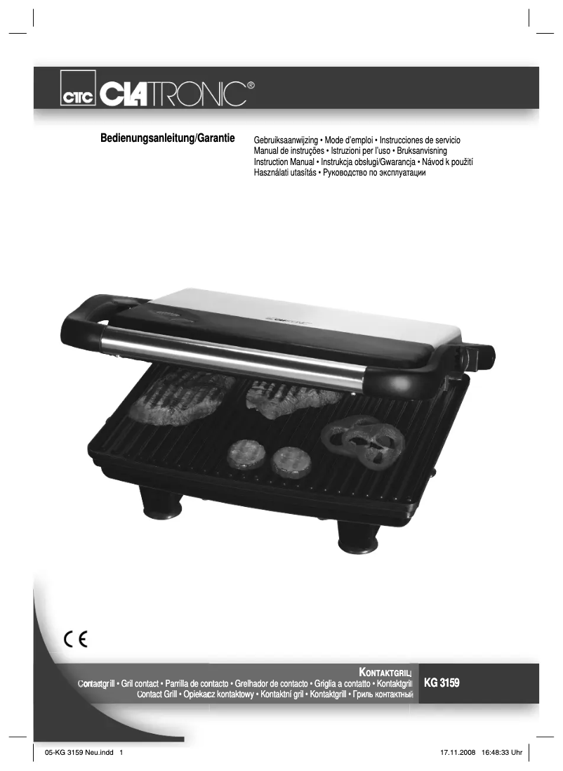Page 1 of the manual User Manual Clatronic KG 3159
