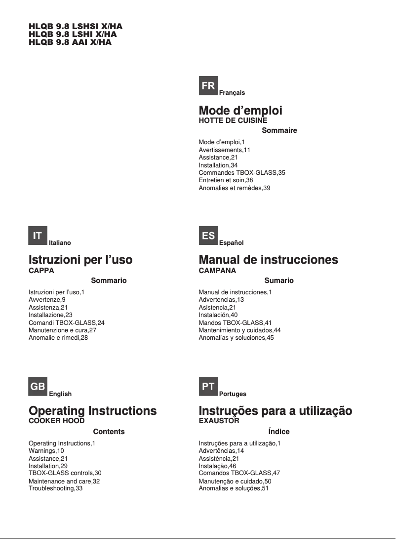 Página 1 del manual Manual de usuario Hotpoint Ariston HLQB 9.8 LSHI X/HA