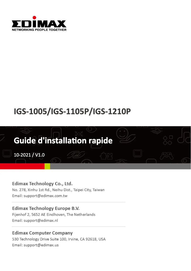 Page 1 de la notice Manuel utilisateur Edimax IGS-1105P