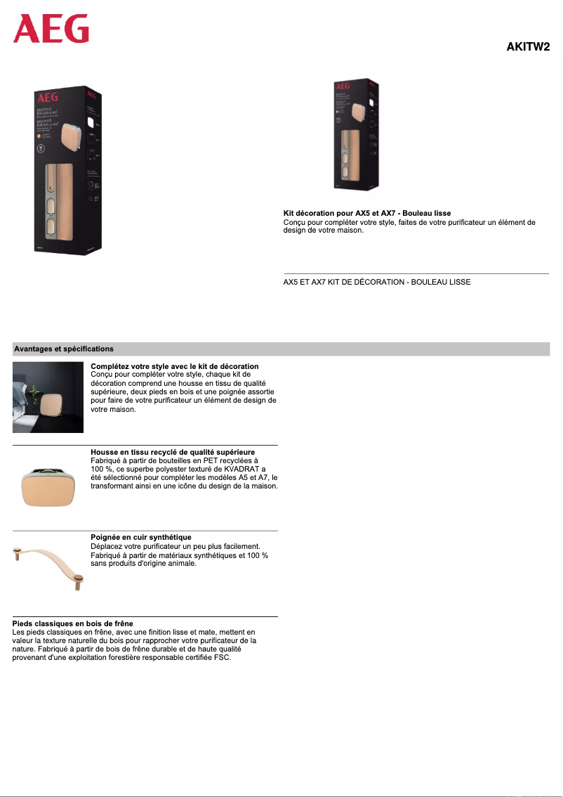 Página 1 del manual Manual de usuario AEG AKITW2