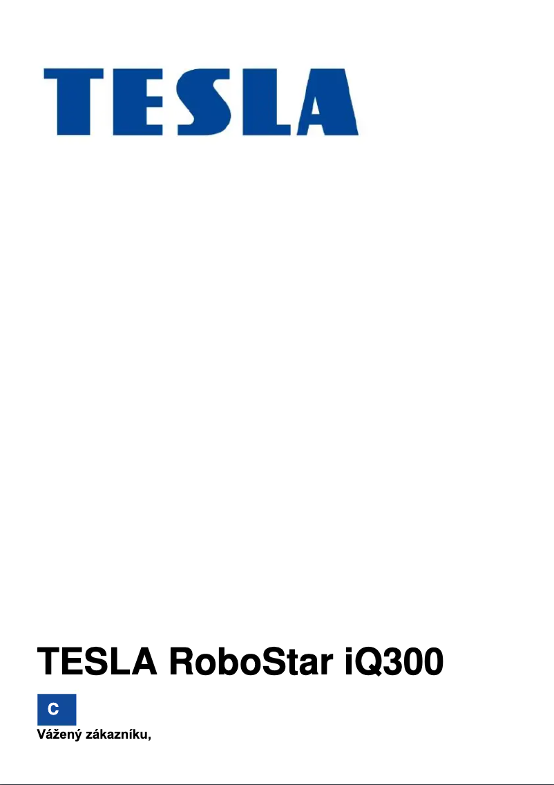 Page 1 de la notice Manuel utilisateur Tesla RoboStar iQ300