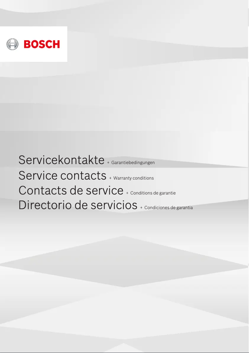 Page 1 of the manual User Manual Bosch BGLS2BA1