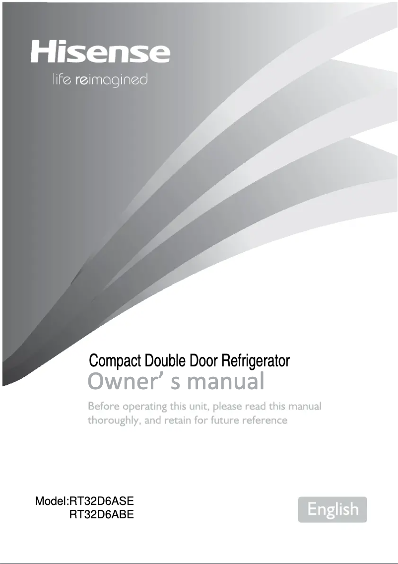 Page 1 de la notice Manuel utilisateur Hisense RT32D6ASE