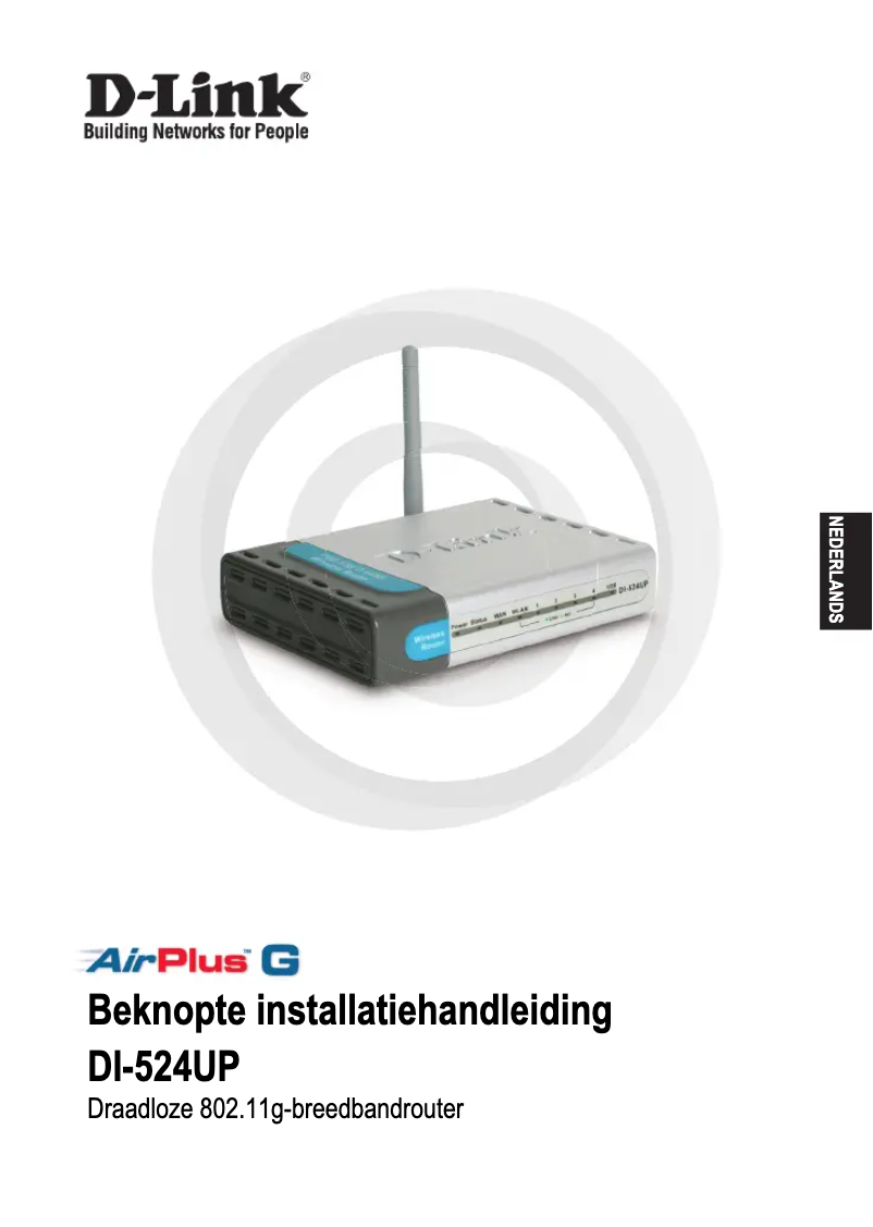 Page 1 de la notice Manuel utilisateur D-Link DI-524UP QIG