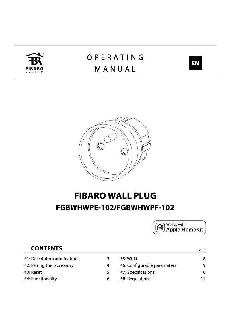 Página 1 del manual Manual de usuario Fibaro FGBWHWPF-102