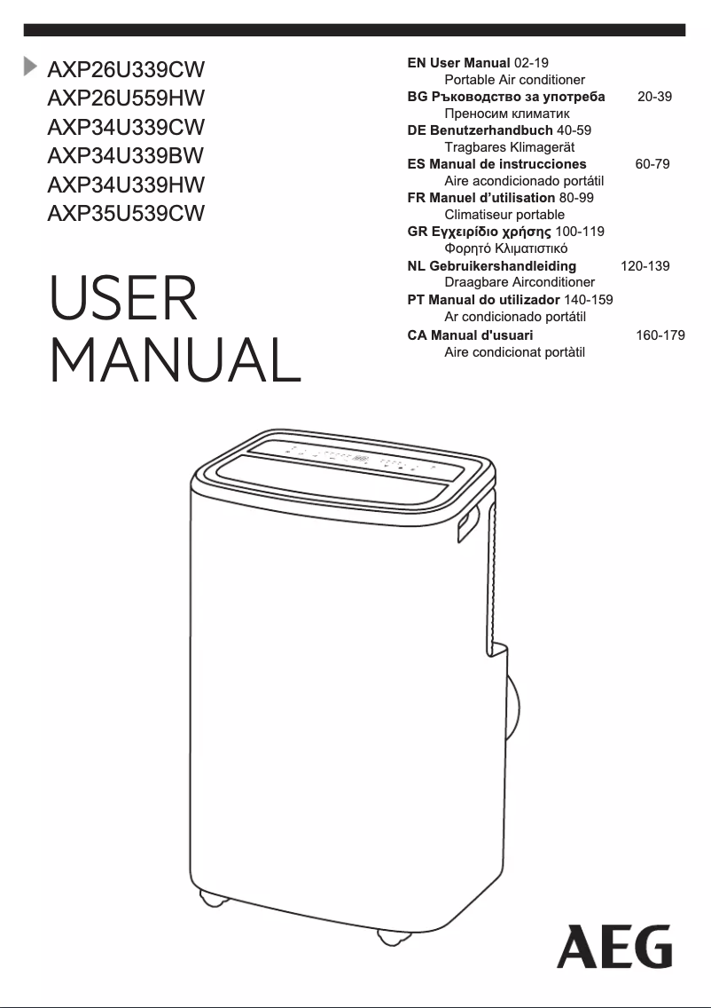 Página 1 del manual Manual de usuario AEG AXP26U559HW