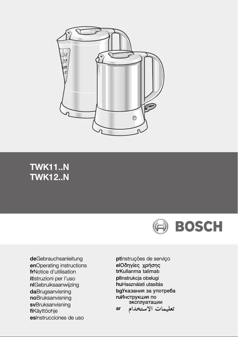 Page 1 de la notice Manuel utilisateur Bosch TWK1207