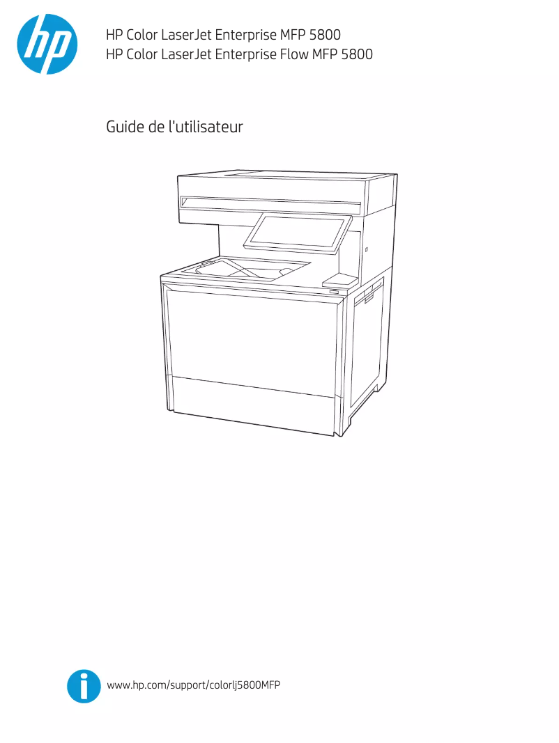 Página 1 del manual Manual de usuario HP Color LaserJet Enterprise Flow MFP 5800zf