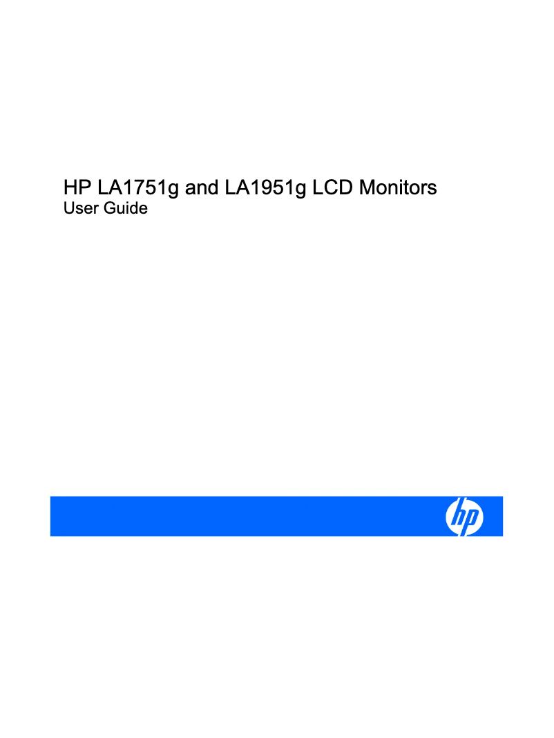 Page 1 de la notice Manuel utilisateur HP Business LA1751g