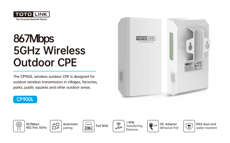 Página 1 del manual Ficha técnica Totolink CP900L