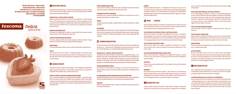 Página 1 del manual Manual de usuario Tescoma Delícia Silicone 629316