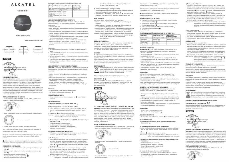 Página nº 1 - Manual de usuario Alcatel Voice box