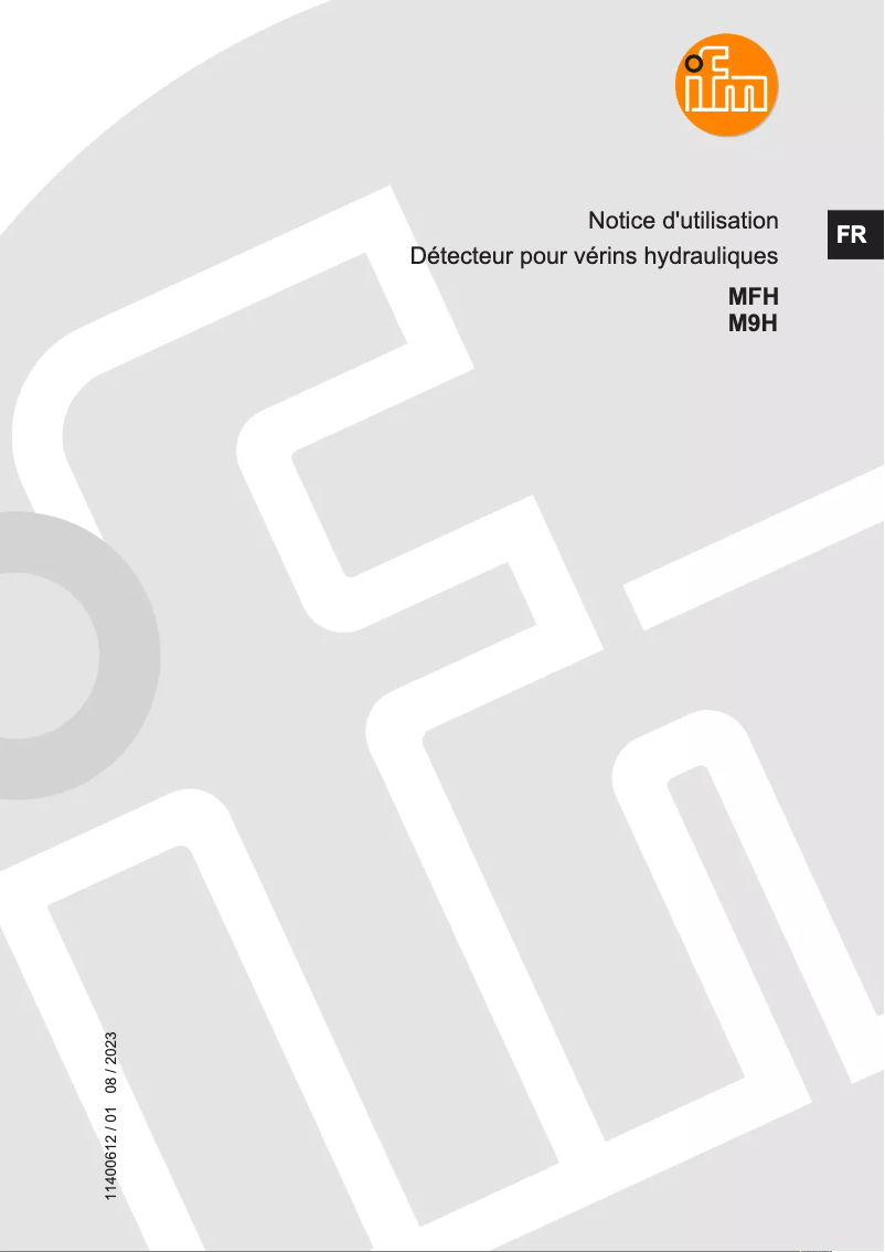 Page 1 de la notice Manuel utilisateur IFM M9H211