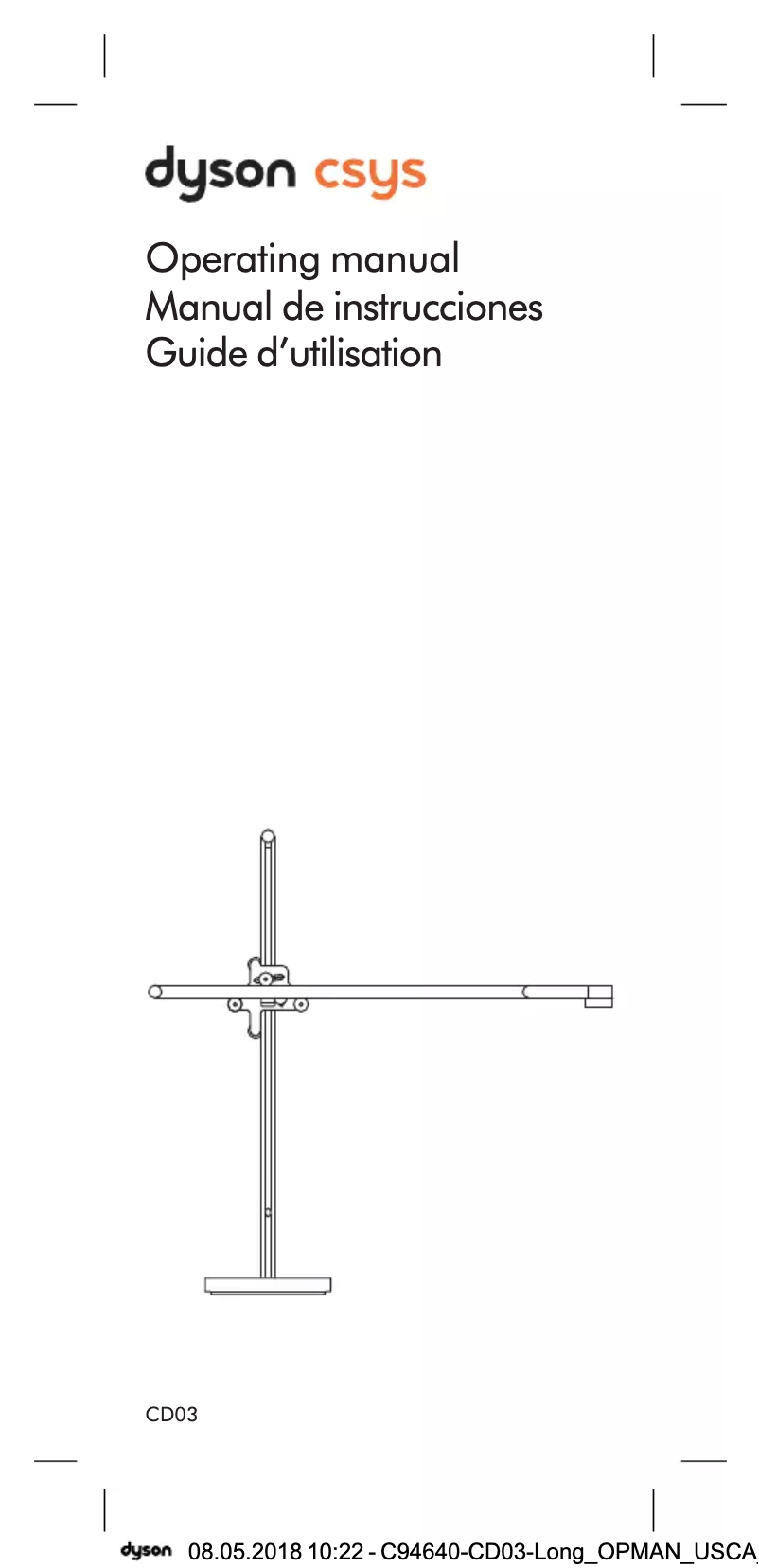 Page 1 de la notice Manuel utilisateur Dyson Csys