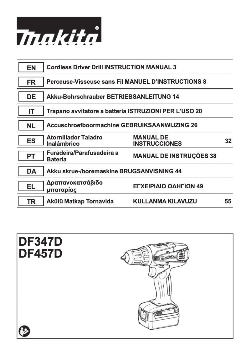 Página 1 del manual Manual de usuario Makita DF347D