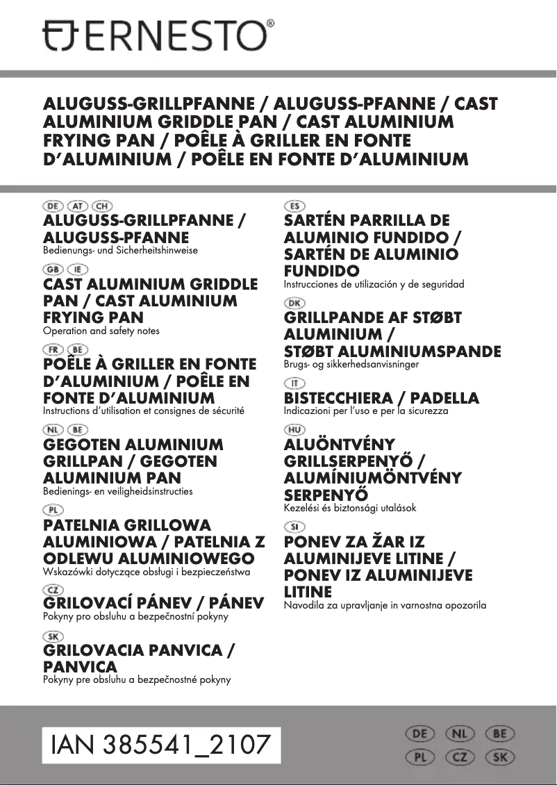 Page 1 de la notice Manuel utilisateur Ernesto IAN 346039