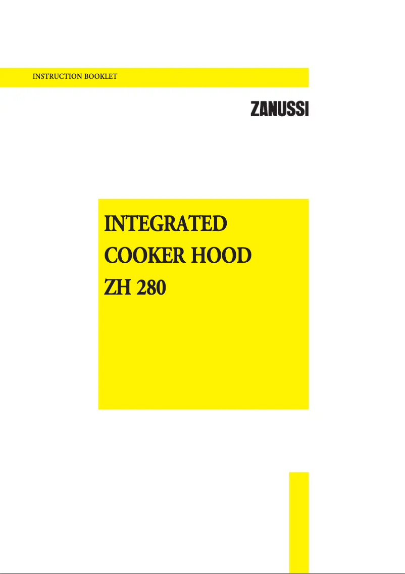 Page 1 de la notice Manuel utilisateur Zanussi ZH280G