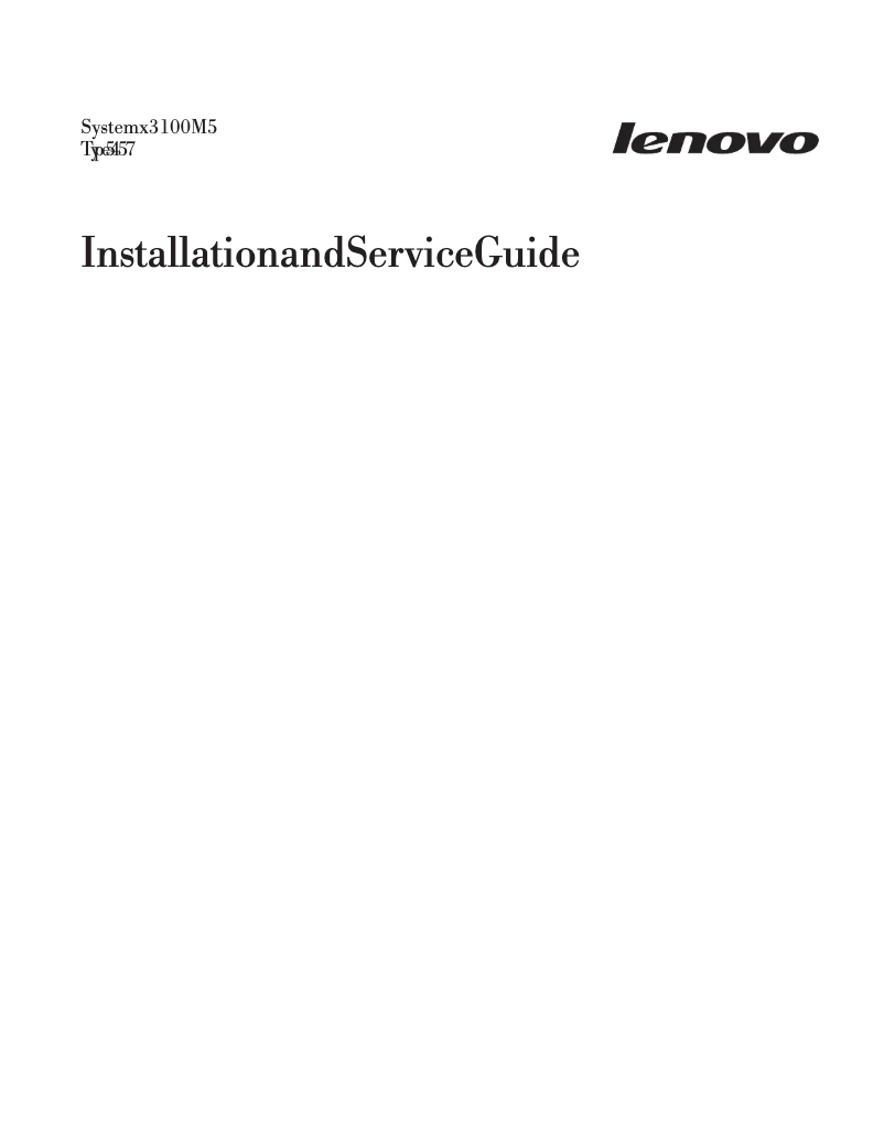 Page 1 de la notice Manuel utilisateur Lenovo System x x3100 M5