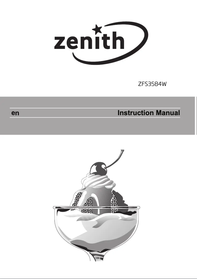Page 1 de la notice Manuel utilisateur Zenith ZFS4584W