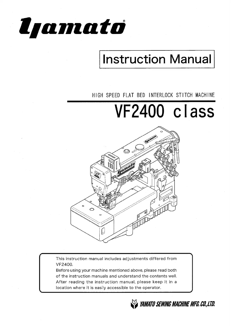Página 1 del manual Manual de usuario Yamato VF2400 class