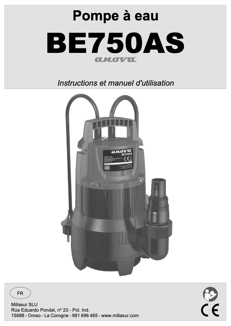 Page 1 de la notice Manuel utilisateur Anova BE750AS