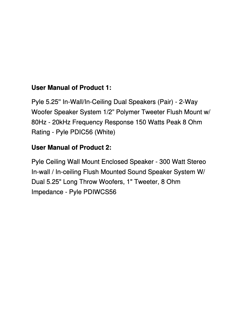 Page 1 de la notice Manuel utilisateur Pyle PDIC56
