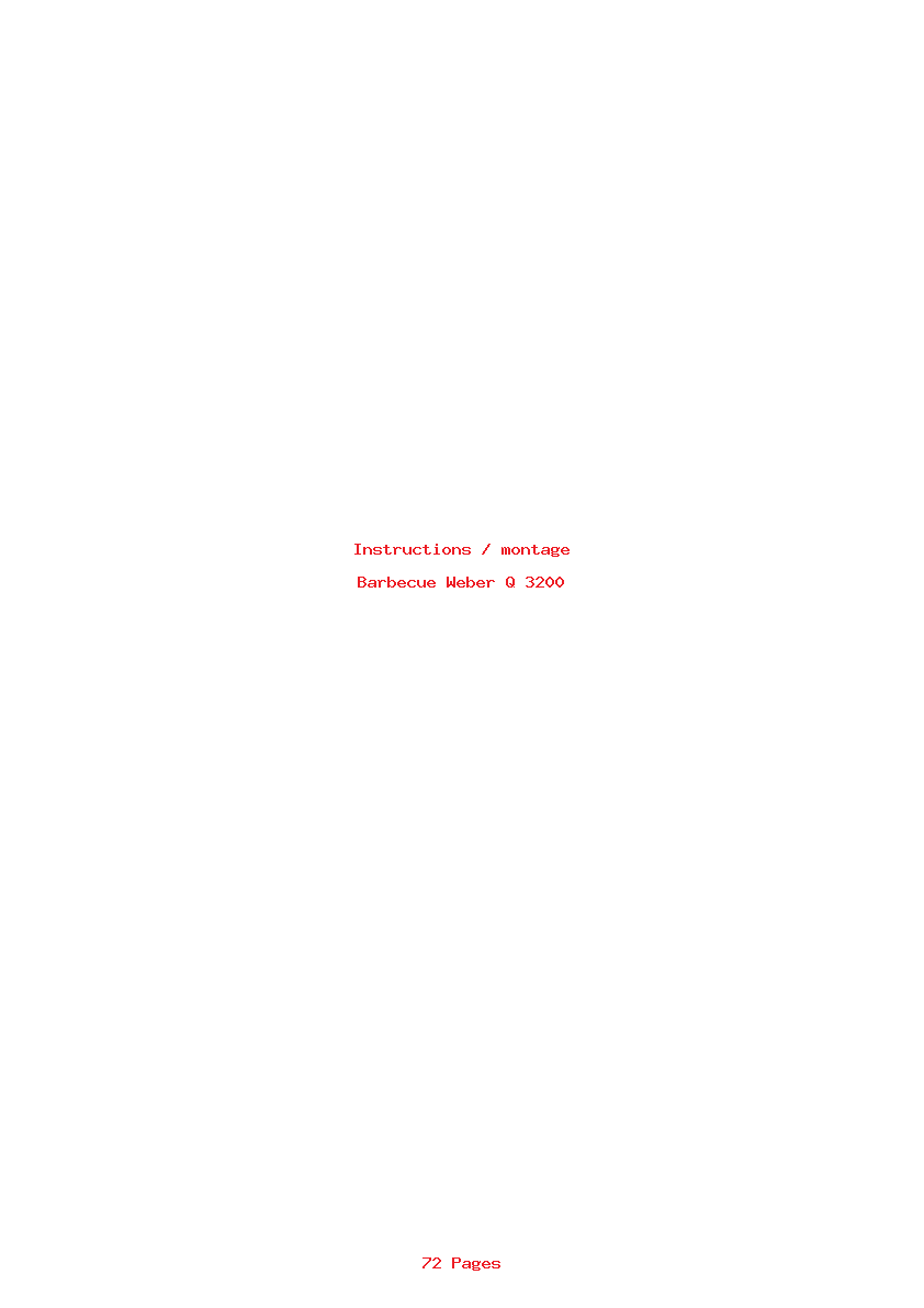 Page 1 de la notice Instructions / montage Weber Q 3200