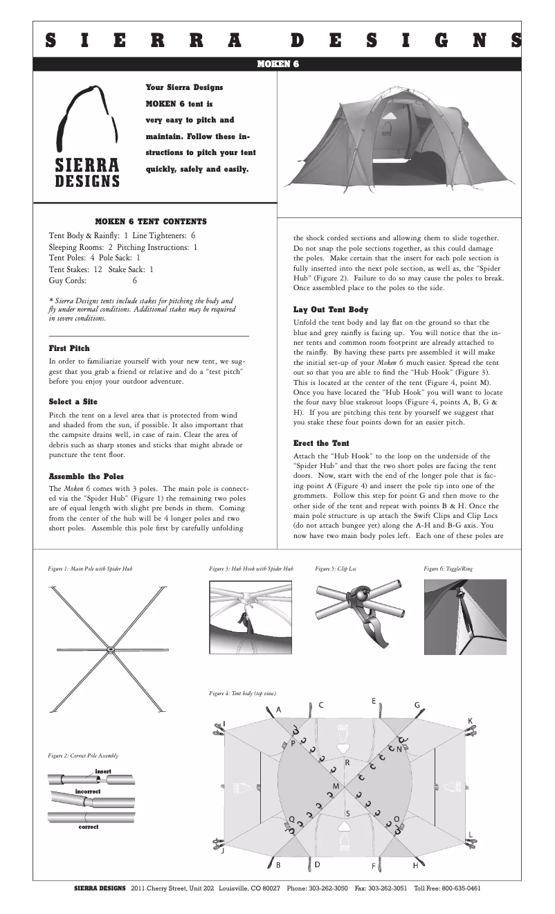 Página 1 del manual Manual de usuario Sierra Designs Moken 6