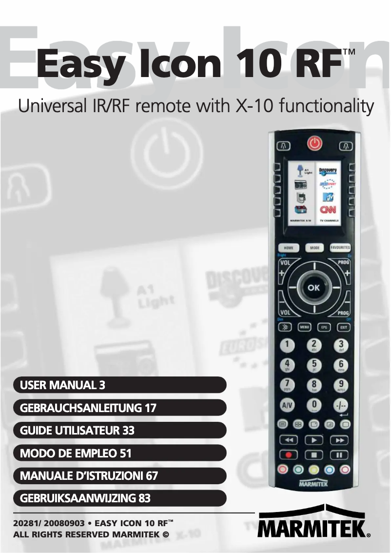 Page 1 de la notice Manuel utilisateur Marmitek Easy Icon 10 RF