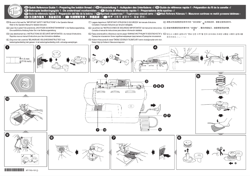 Page 1 de la notice Manuel utilisateur Brother XT37