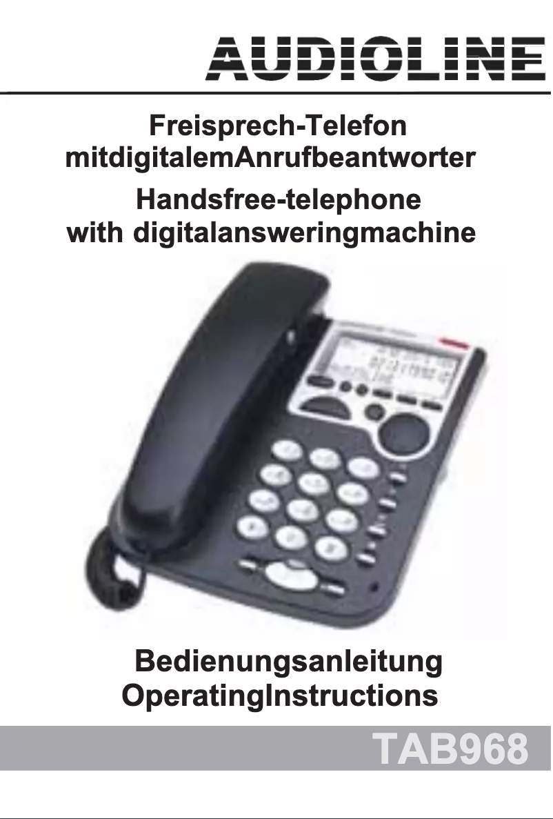 Page 1 de la notice Manuel utilisateur Audioline TAB968