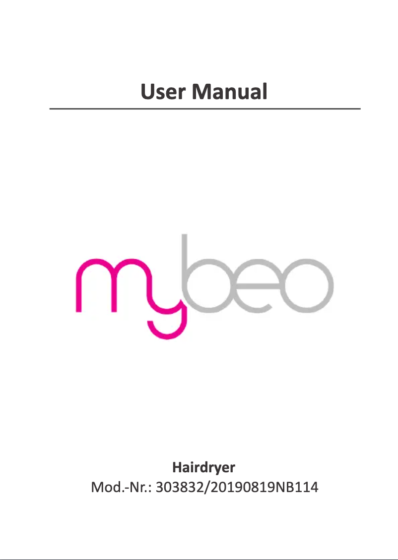 Page 1 de la notice Manuel utilisateur Mybeo 303832