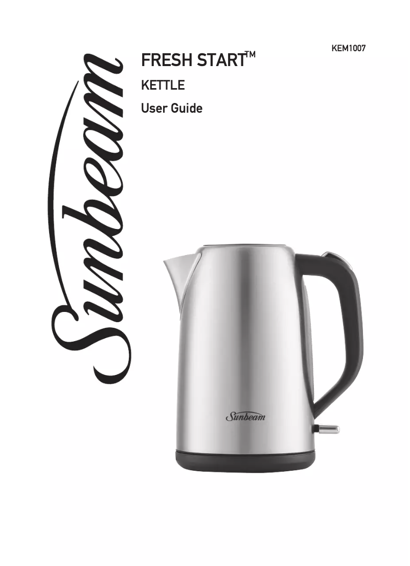 Page 1 de la notice Manuel utilisateur Sunbeam Fresh Start KEM1007