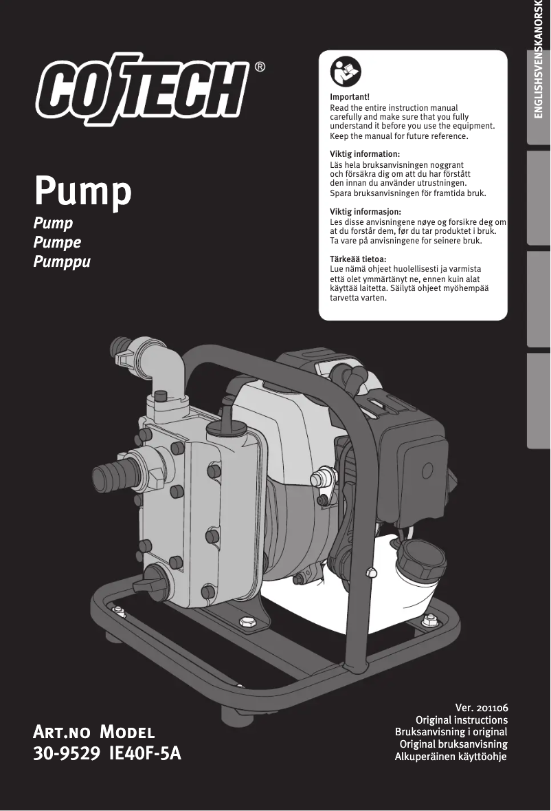 Page 1 de la notice Manuel utilisateur Cotech IE40F-5A