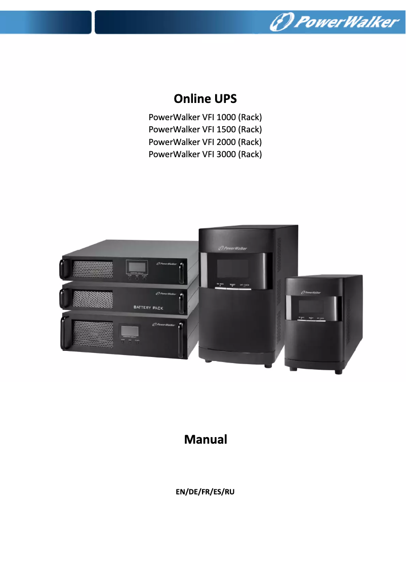 Page 1 of the manual User Manual BlueWalker VFI 2000R LCD