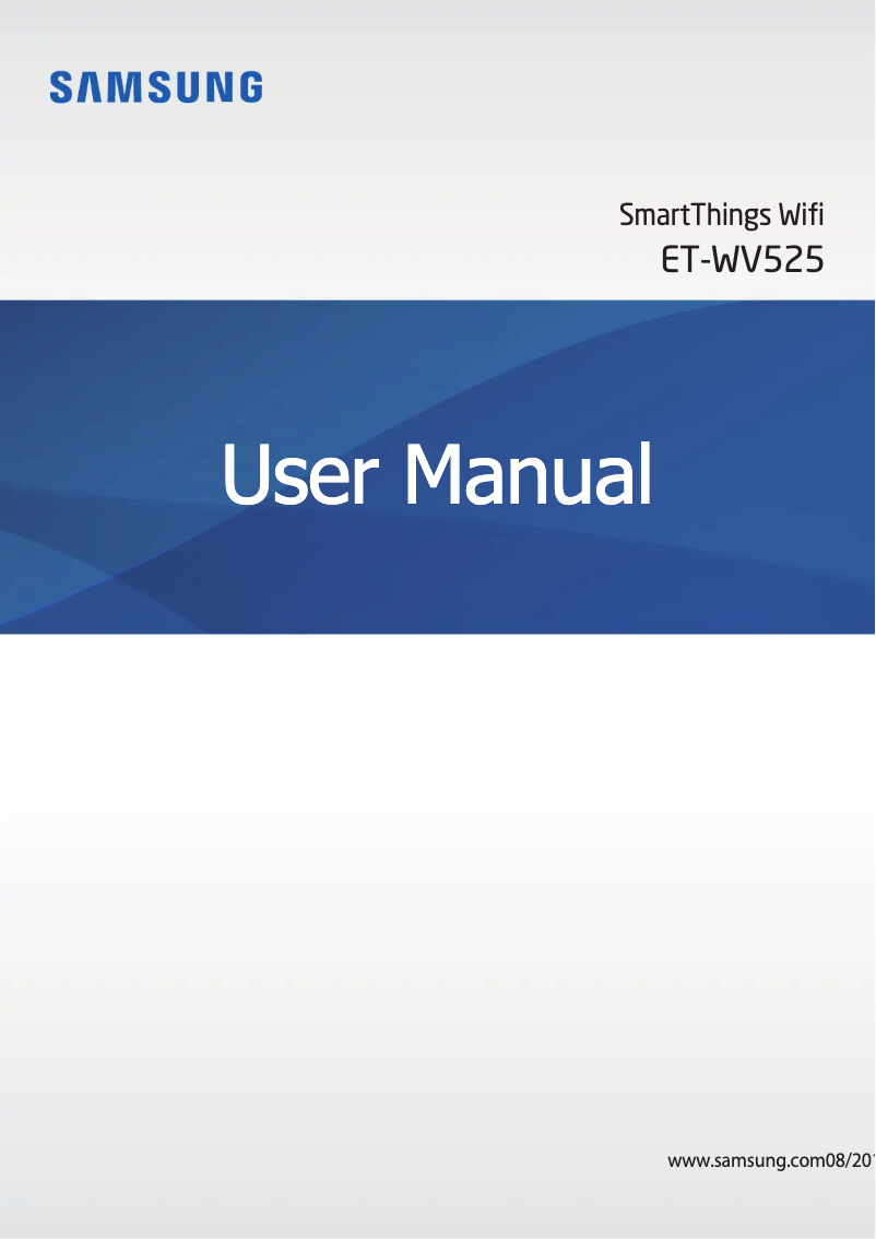 Page 1 de la notice Manuel utilisateur Samsung SmartThings