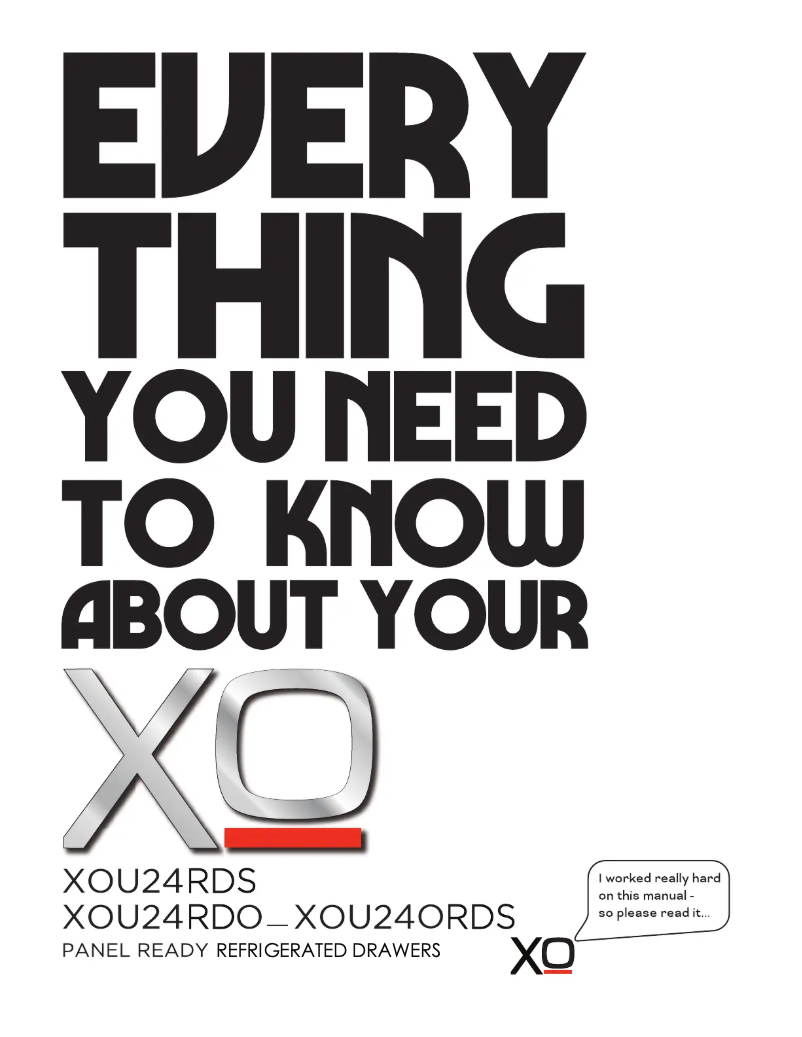 Page 1 de la notice Manuel utilisateur XO XOU24RDO