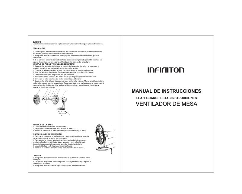 Página 1 del manual Manual de usuario Infiniton DN-41B