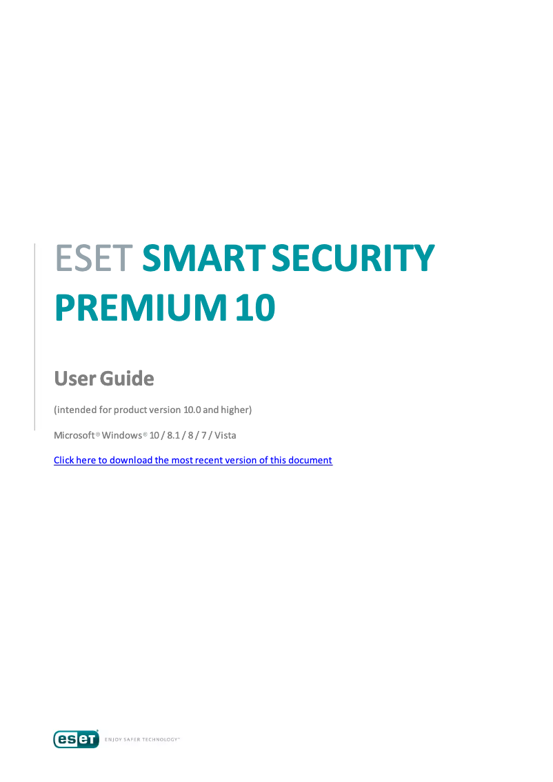 Página 1 del manual Manual de usuario ESET Smart Security Premium 2017