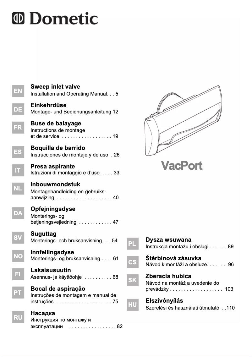 Page 1 de la notice Manuel utilisateur Waeco VacPort