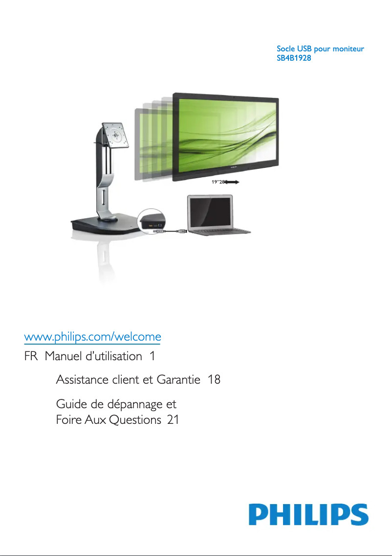 Page 1 de la notice Manuel utilisateur Philips SB4B1928UB