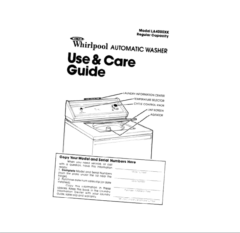 Página 1 del manual Manual de usuario Whirlpool LA4000XK