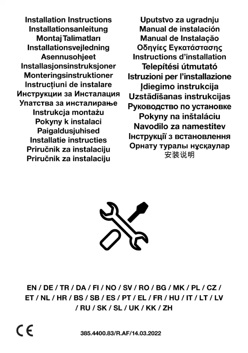 Page 1 de la notice Instructions / montage Beko BBIS12300XCSE