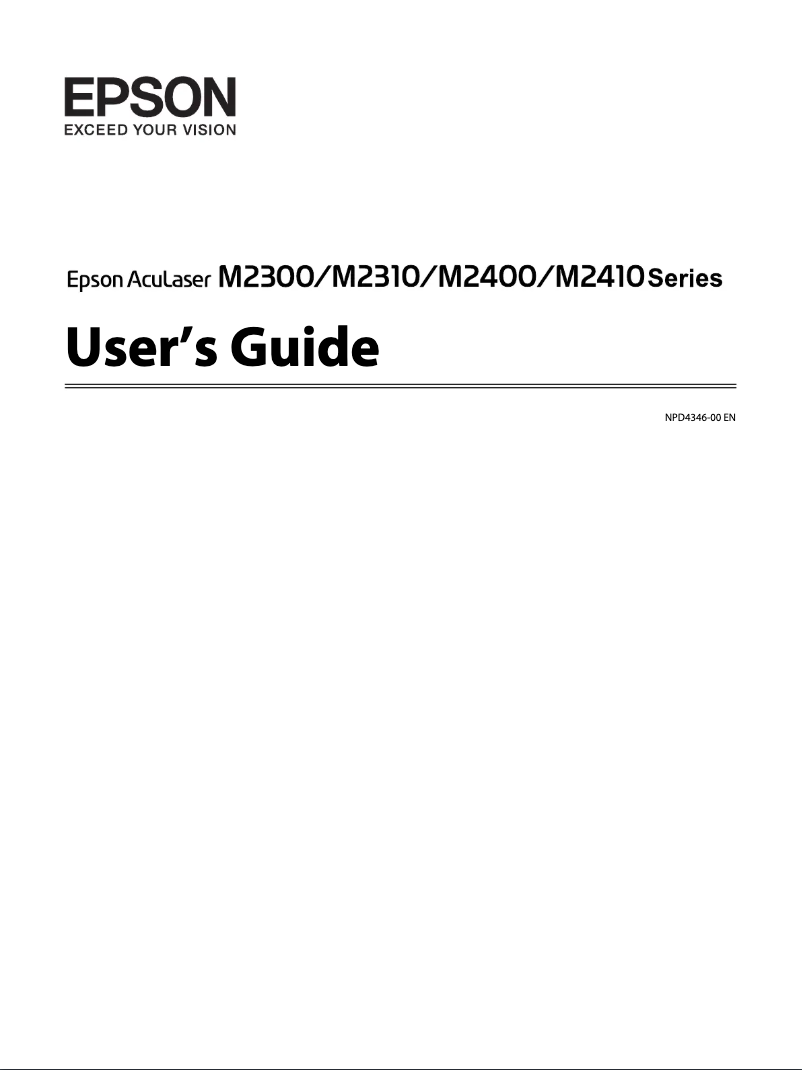 Page 1 de la notice Manuel utilisateur Epson AcuLaser M2310
