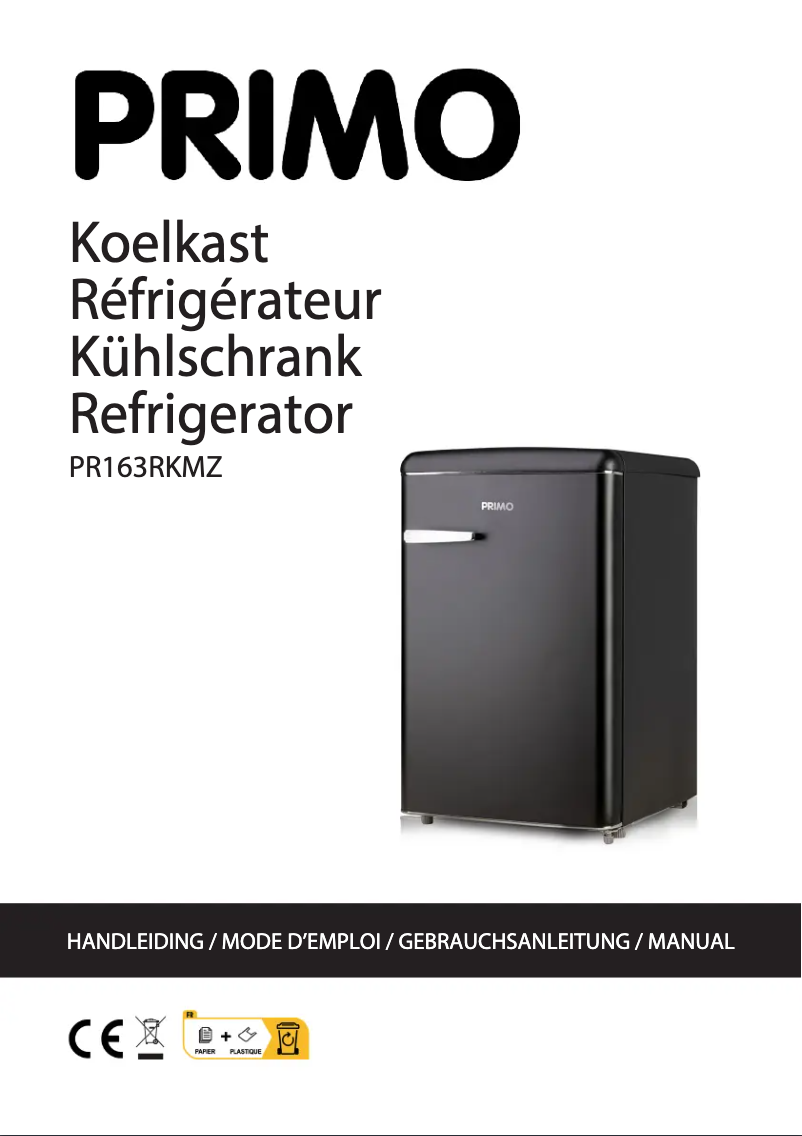 Page 1 de la notice Manuel utilisateur Primo PR163RKMZ