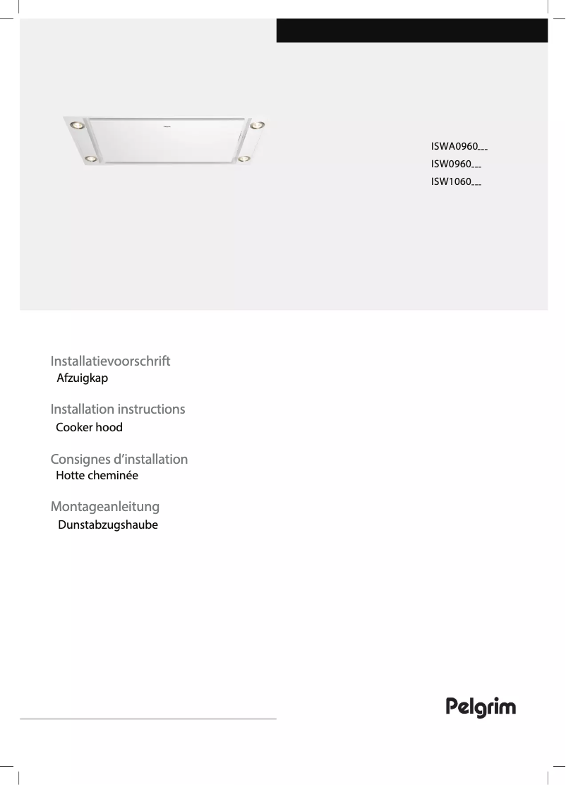 Page 1 de la notice Guide d'installation Pelgrim ISWA0960WIT