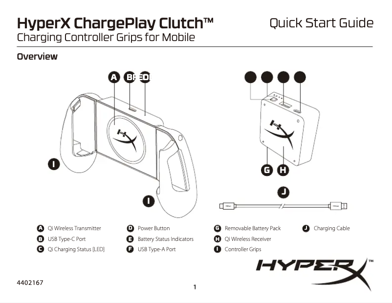 Página 1 del manual Manual de usuario HyperX ChargePlay Clutch